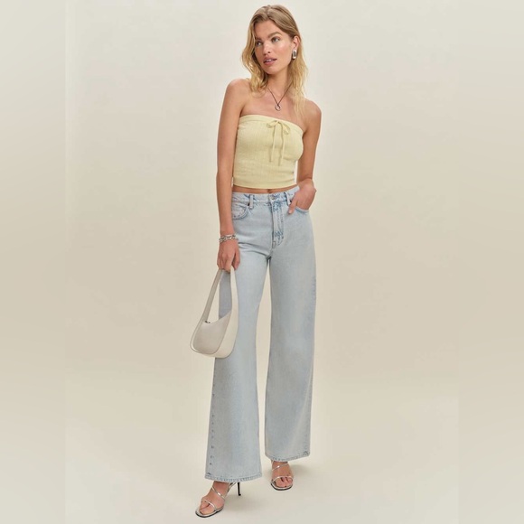 Reformation Cary High Rise Slouchy Wide Leg Jeans in Shasta - Picture 2 of 9